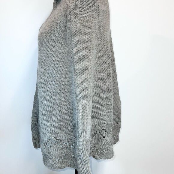 COCOGIO Italy Hand Knit Poncho Cape Anthropologie Alpaca One Size - Picture 6 of 7
